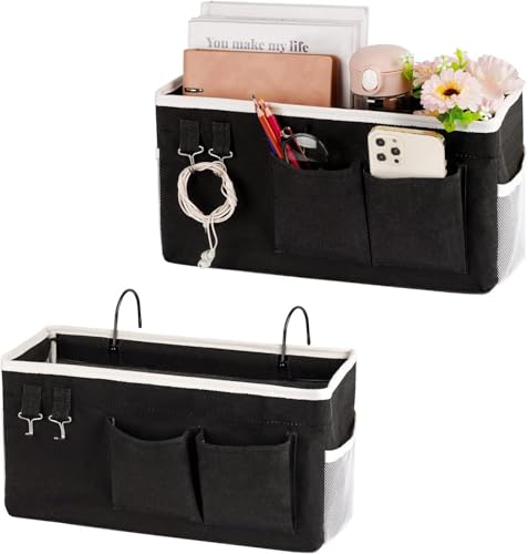 Bedside Caddy Bedside Storage Bag for Headboards (2 Count)