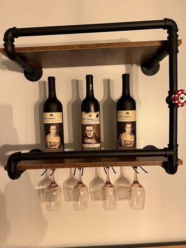 Wine Rack Wall Mounted 2 Tier