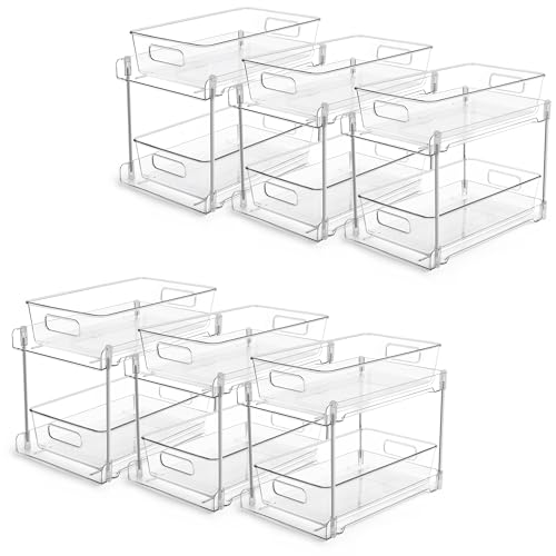 6 Pack Bathroom Under Sink Organizer (6 Count)