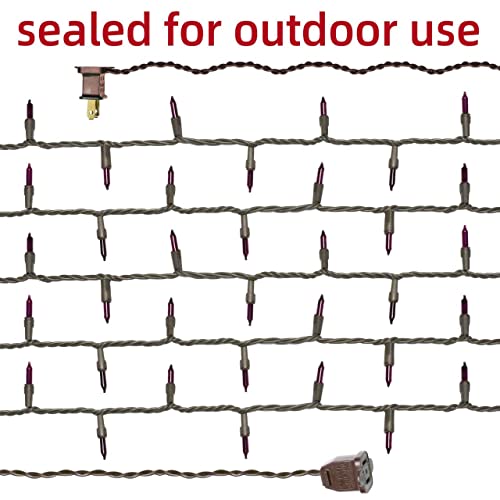 Brown Wire Purple 100 Incandescent Bulb Mini String Lights for Indoor Halloween Tree Home Garland Birthday Wedding Party Festival Decoration (100 Count)