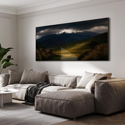 36"x72" Extra Large Framed Wall Art Majestic Snow