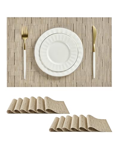Light Brown Placemats Set of 12 (12 Count)