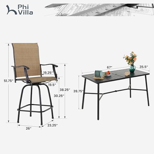 7 Piece Bar Height Patio Dining Set High Top (7 Count)