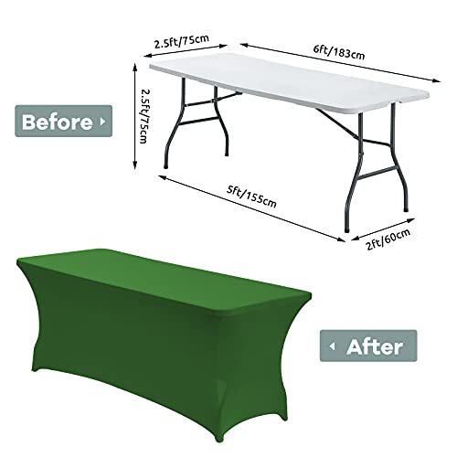 6FT Spandex Fitted Tablecloth