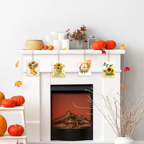 10PCS Large Thanksgiving Unfinished Wood Crafts to Paint for Adults