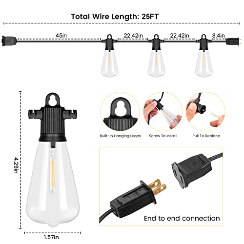 25ft Outdoor String Lights (25 Foot)