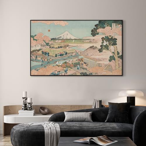 30"x60" Extra Large Framed Wall Art Japanese Ukiyo