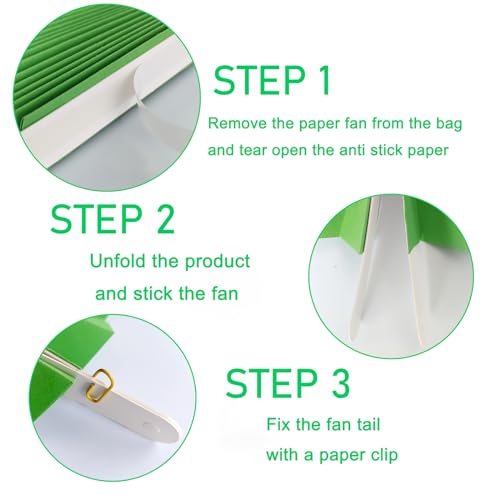 Green Party Decorations Green Hanging Paper Round Fans Bulk 12inch DIY (12 Count)