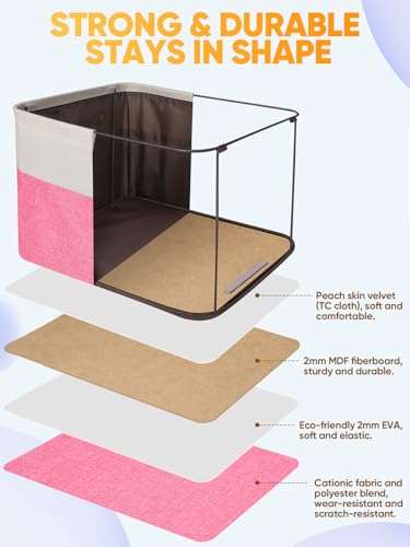 4 Pack Fabric Closet Storage Bins for Shelves (4 Count)