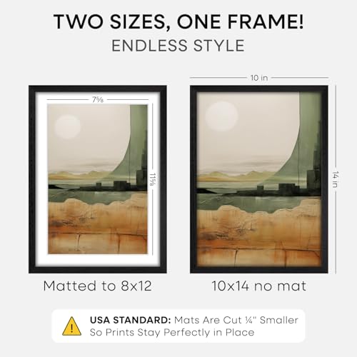 10x14 Black Oak Picture Frame