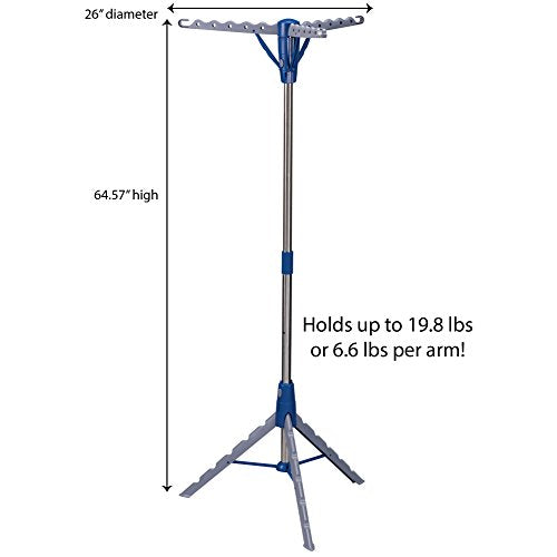 5009 1 Collapsible Portable Indoor Tripod Clothes Drying Rack for Hanging Laundry