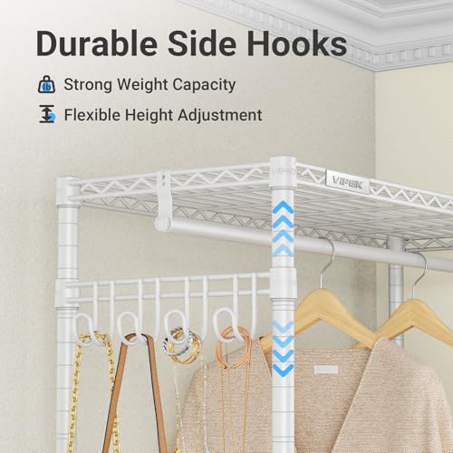R2 Clothing Rack for Hanging Clothes Rolling Clothes Rack Heavy Duty