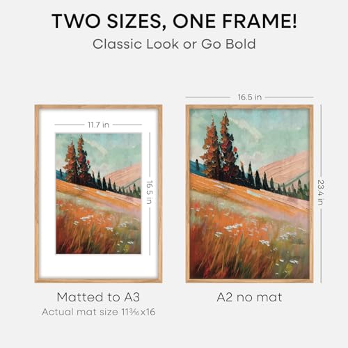A2 Natural Oak Picture Frame