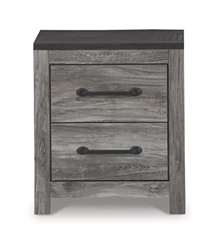 Bronyan Rustic 2 Drawer Nightstand
