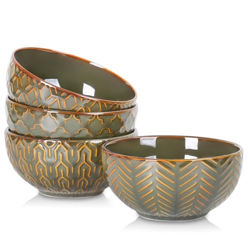 Sureasy 12oz Ceramic Ice Cream Bowls (4 Count)