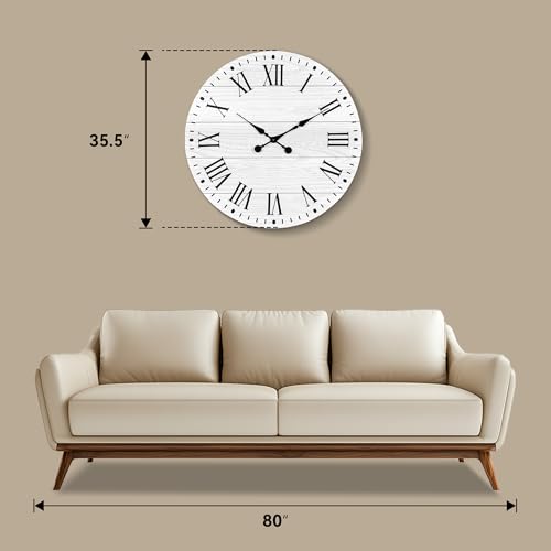 Large Wall Clock with Roman Numeral