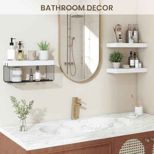 Bathroom Floating Shelf for Wall (3 Count)
