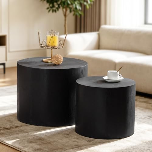 Nesting Round Coffee Table Set of 2 (2 Count)