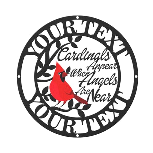 Personalized Name Garden Cardinal Metal Signs