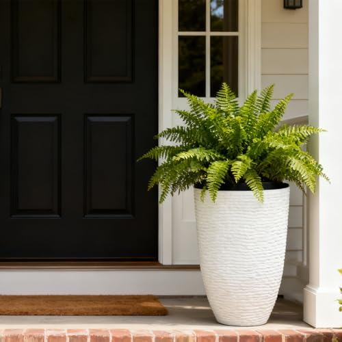 Garden 2 Pack 21" H. White Tall Planters (2 Count)