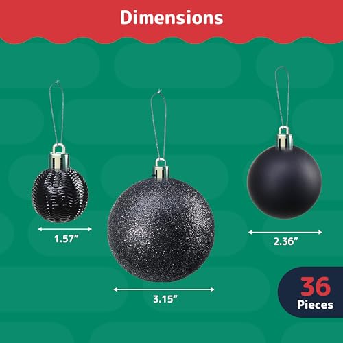 36 Piece Christmas Ornaments Set (36 Count)