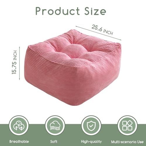 Square Stuffed Pouf Ottoman