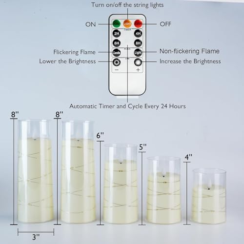 Flickering Flameless Candles (5 Count)