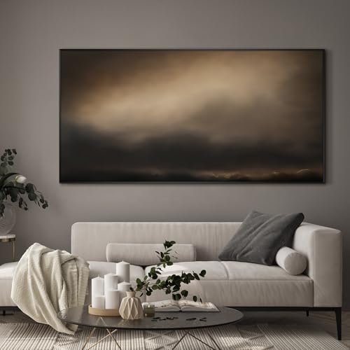 36"x72" Extra Large Framed Wall Art Golden Sunset Cloud