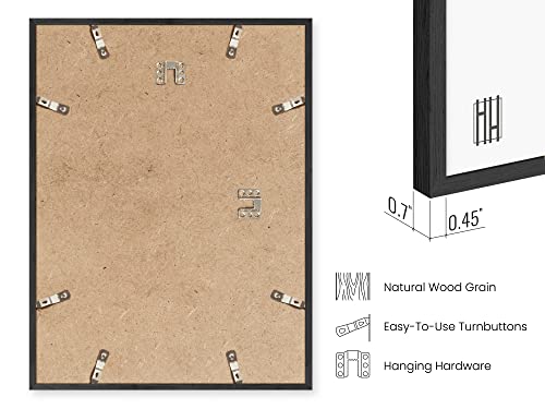 12x16 Black Oak Frame Set of 4 (4 Count)