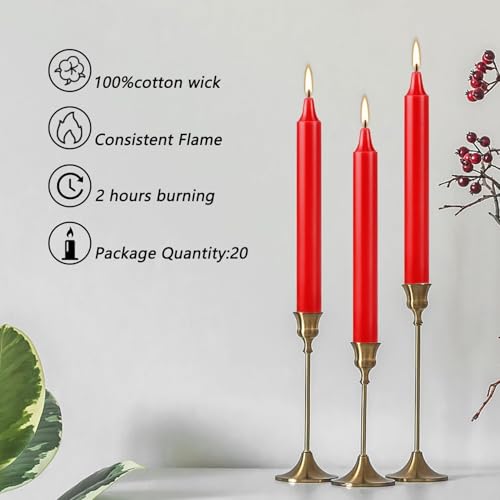 Red Candles Set of 40 (12 Count)