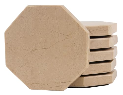 Star Marble Stone Coasters Set of 6