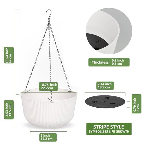 8.75 Inch Self Watering Hanging Planter (2 Count)