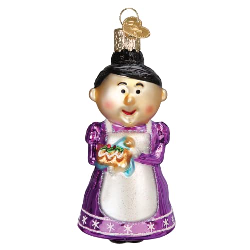 Cheery Mrs. Claus Glass Blown Ornament for Christmas Tree (16 Count)