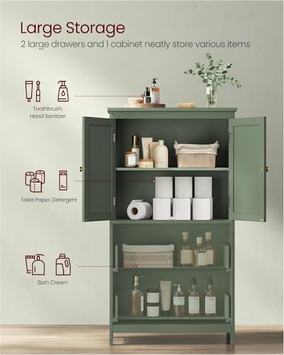 Bathroom Floor Cabinet with 2 Doors