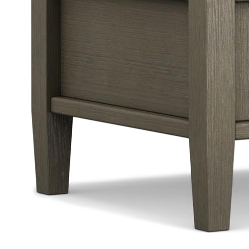 Warm Shaker 20" Wide Solid Wood End Table in Farmhouse Grey