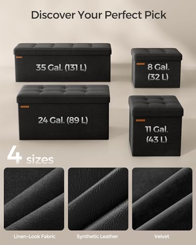 43.3 Inches Folding Storage Ottoman Bench