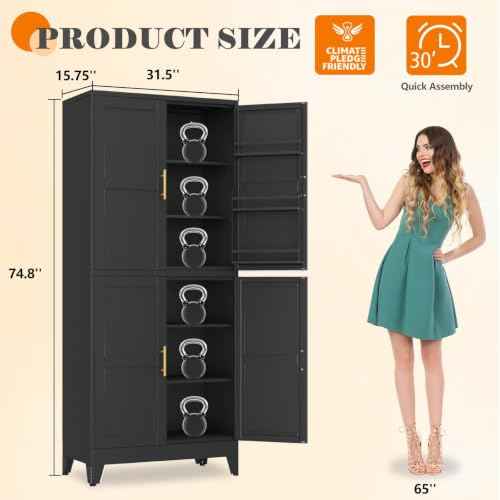 74.8" Tall Metal Food Cabinet