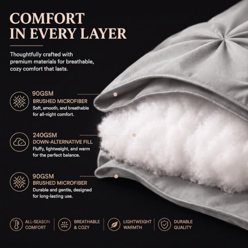 Oversized Queen Comforter Set French Grey