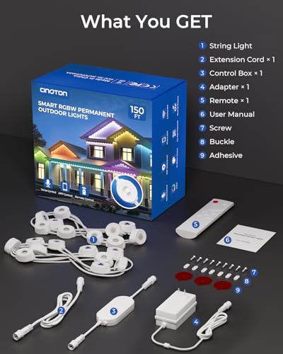 Permanent Outdoor Lights 150ft (150 Foot)