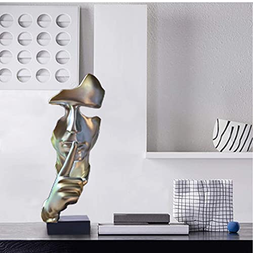 Abstract Statues Silence is Gold Decorative Objects