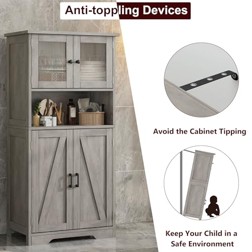 54 in Tall Bathroom Cabinet