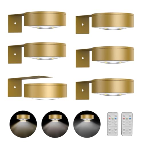6 Pack Battery Operated Picture Light Magnetic Painting Light with 3 Lighting Modes (6 Count)
