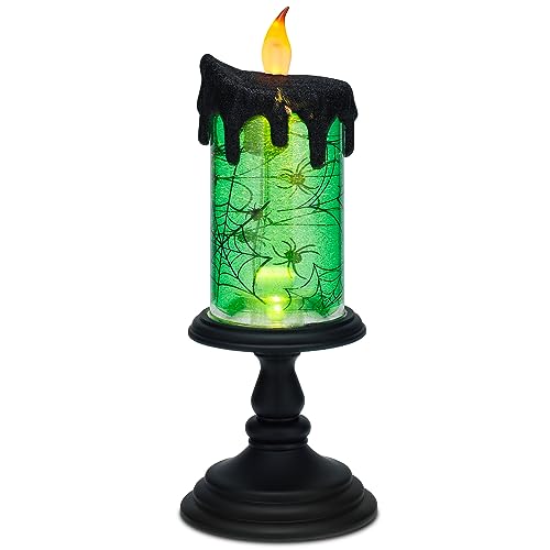 Halloween Snow Globe Candles Lighted Lamp