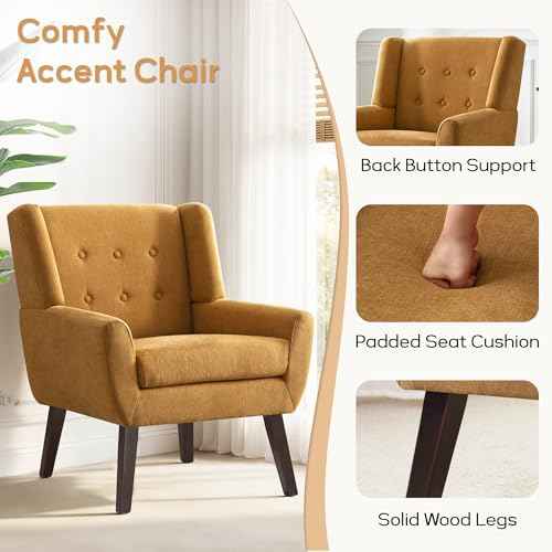 Accent Chair Button Tufted Upholstered Sofa Chairs