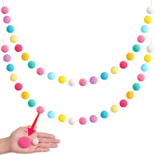Easter Pom Pom Garland Decorations (2 Count)