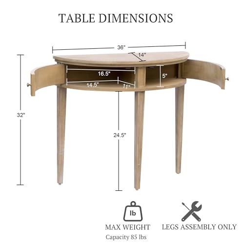 Crestview Hall Console Table for Entryway with Storage
