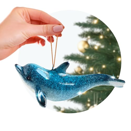 Solo Dolphin Christmas Ornament
