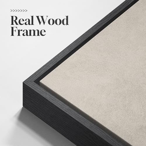 Large Framed Modern Taupe Abstract Wall Art for Living Room (3 Count)