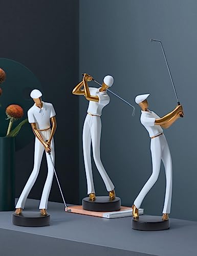 Golfer Figurine Statue Golf Sculpture Modern Home Decor 9.4 Inch