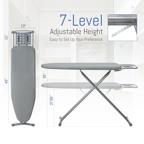Ironing Board Full Size 43"x13" Silver Heavy Duty